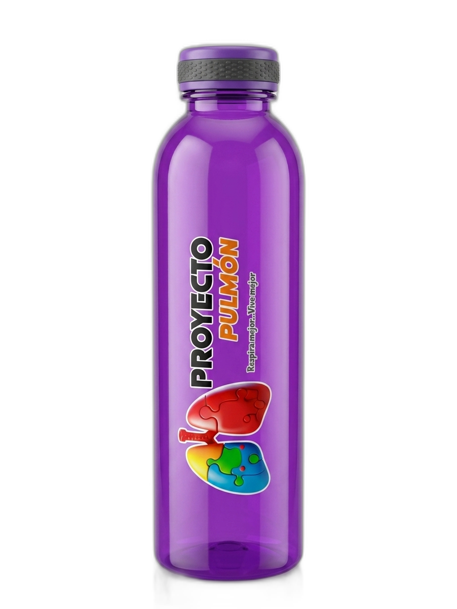 Botella Deportiva Translúcida Morada