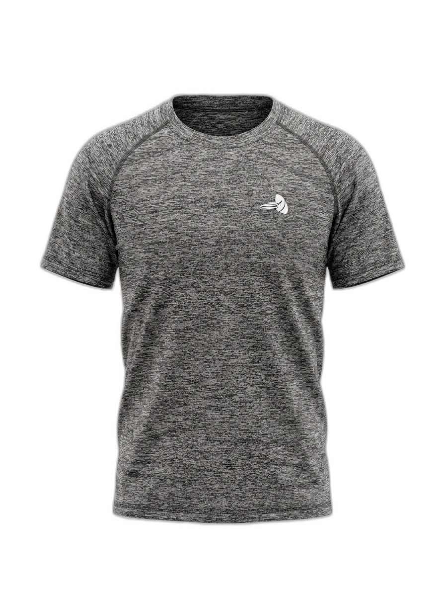 Franela Deportiva Gris Jaspeado