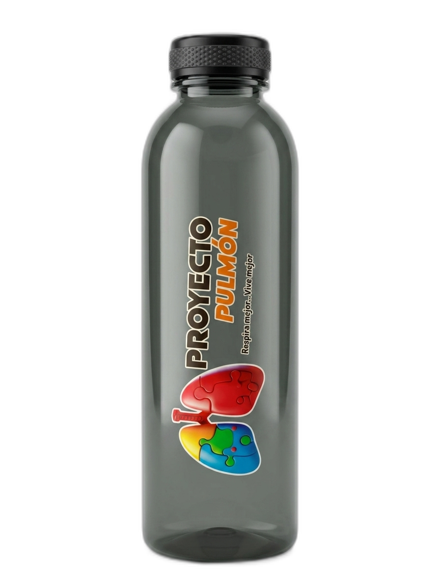 Botella Deportiva Gris Ahumado