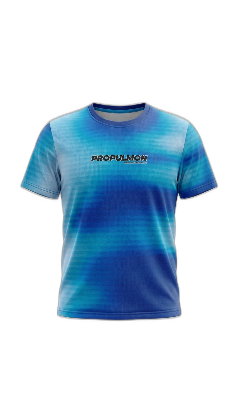 Camiseta Deportiva Unisex Azul Degradado