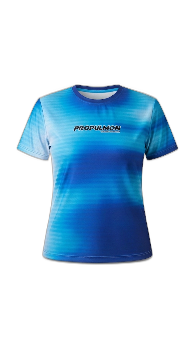 Camiseta Deportiva Azul Degradado