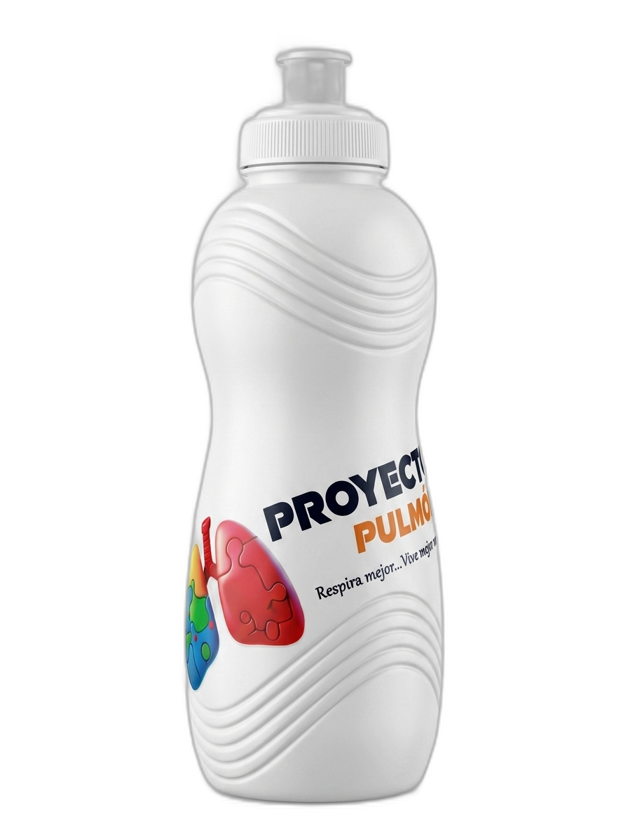 Botella Deportiva Ergonómica Blanca